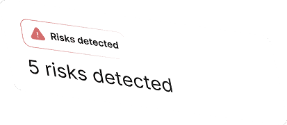 Risks detected
